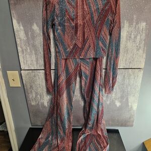 Chic Geometric Women's Pantsuit